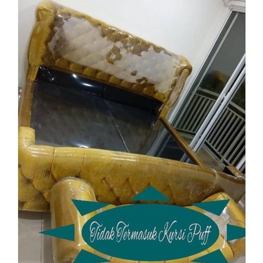 Divan Mewah / Difan + Sandaran Maharani Kain Bludru