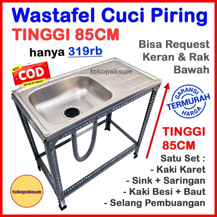 Wastafel Cuci Piring Portable Kitchen Sink Bak Cuci Piring Stainless