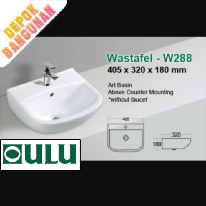 WASTAFEL OULU W288 WASHTAFEL GANTUNG BASIN OULU WASTAFEL CUCI TANGAN