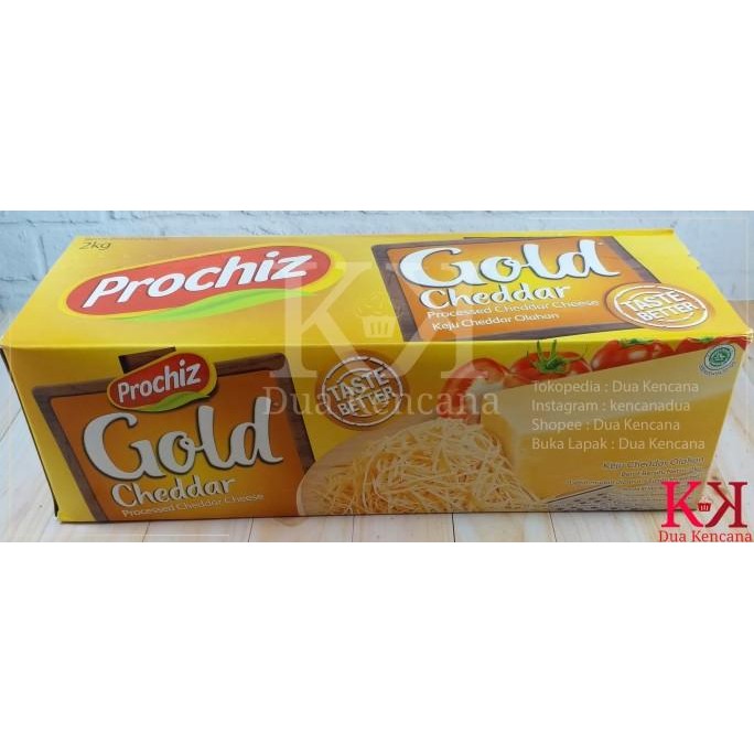 

PROMO Cheese Keju Prochiz Gold Cheddar 2 KG Block Processed Cheddar Cheese