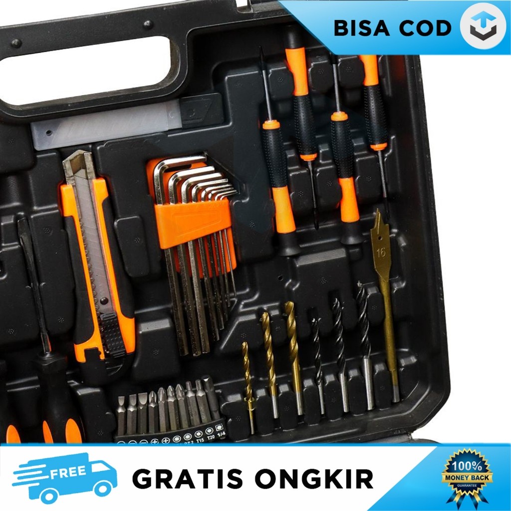 ALAT BOR LISTRIK TOOL BOX KOTAK PENYIMPANAN PERKAKAS SET LENGKAP 57IN