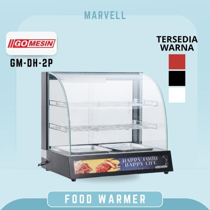 Penghangat Makanan Ayam / Gorengan / Roti Showcase Food Display Warmer GT