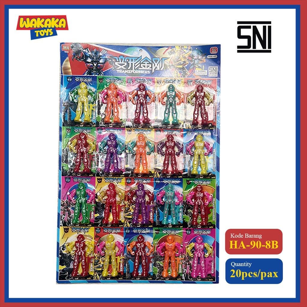 WAKAKA TOYS Mainan Robot Anak Lembaran TRANSFORMER Mainan Edukasi Anak HA90-8B