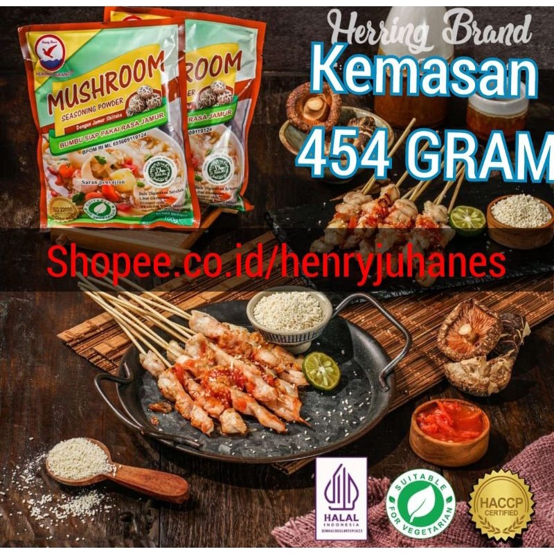 

Kaldu Rasa Jamur Shitake 454 Gram Herring Mushroom Seasoning Powder Halal Moko Ceng Vegetarian Bukan