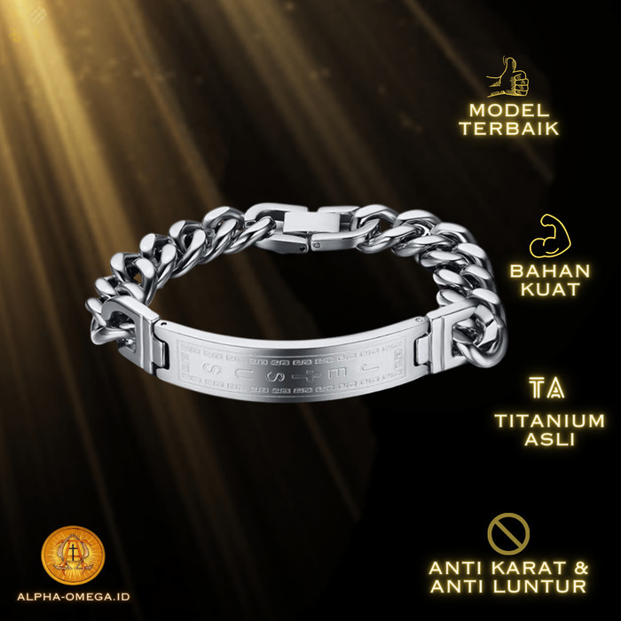 Azzatun - Gelang Salib Jesus Gelang Salib Pria Titanium Gelang Salib Keren