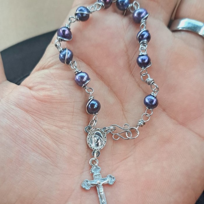 Azzatun - Rosario Gelang Mutiara Hitam Air Tawar Asli