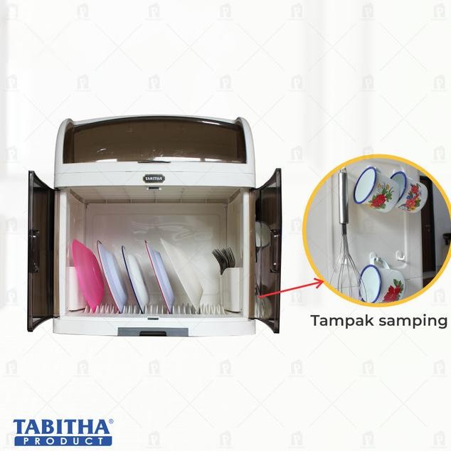 Rak Piring Plastik Tertutup Tabitha Melody Gelas Sendok Dishwash
