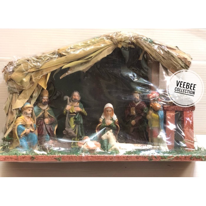 (:(:(:(] Patung kelahiran yesus Rumah sedang/Diorama /patung yesus hiasan pohon
