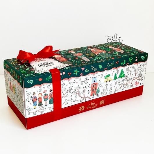 

an (box 33.3 x 12.3 x 11 cm natal) dus kue kering toples jar natal christmas (isi 10)