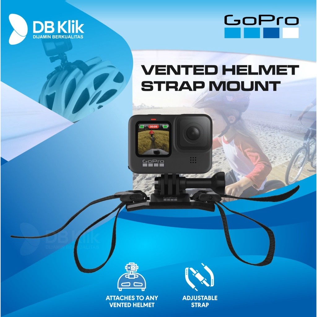 Gopro Vented Helmet Strap Mount - Tali Strap Helm Kamera