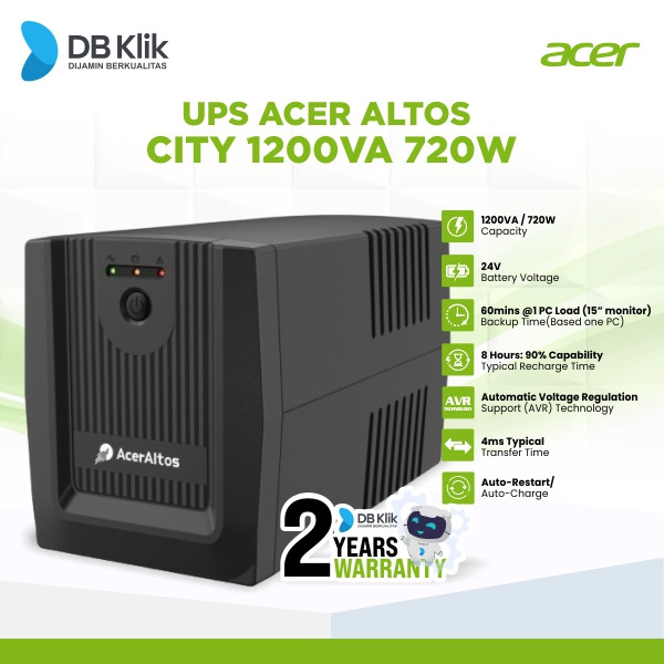 Acer Ups Altos City 1200 720Watt - Altos City 1200Va 720W