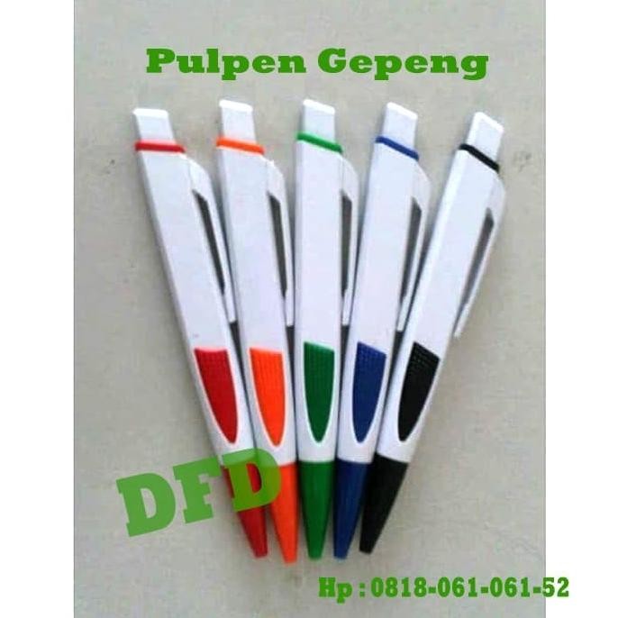 

;&;&;&;&] Pulpen Promosi + sablon / Pulpen Gepeng New ( Kode : 2TP029 )