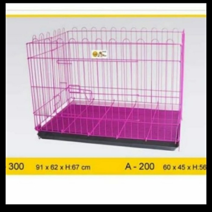 Kandang besi lipat Octagon A300 untuk anjing, kucing