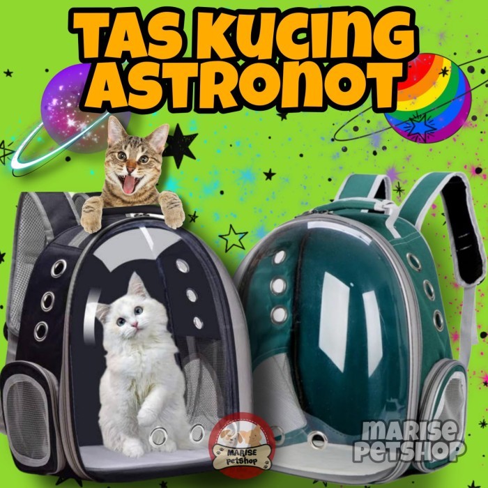 Tas kucing astronot import - tas gendong kucing - ransel kucing unik
