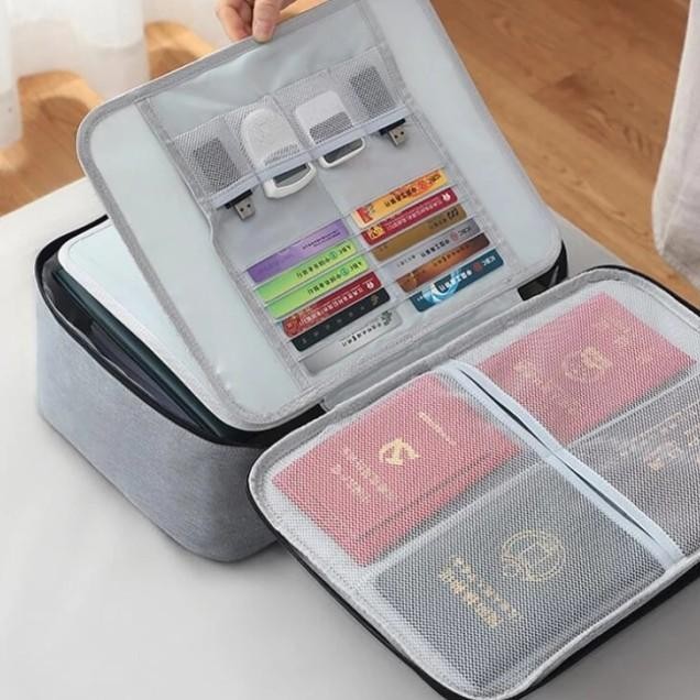 

UKF TAS DOKUMEN TRAVEL BAG DOCUMENT STORAGE BOX DENGAN PASSWORD
