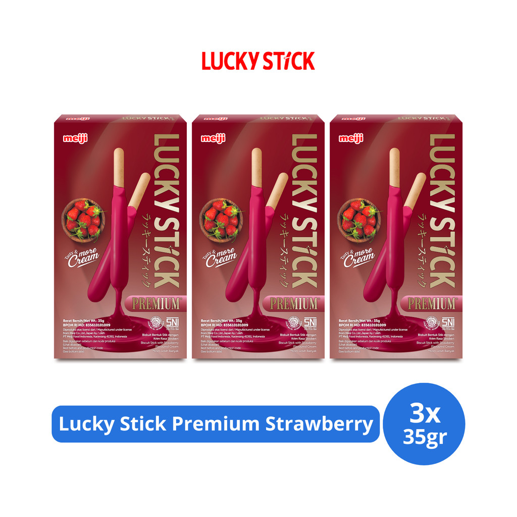

Lucky Stick Premium Strawberry 35gr x 3 pcs