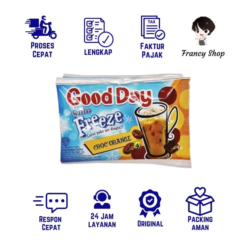 

Good Day Coffee Frezee Choco Orange Kopi Instan 1 Sachet 20 gr