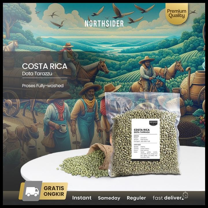 

Green Bean Arabika Costa Rica Dota Tarrazu Fullywashed - Kopi Mentah