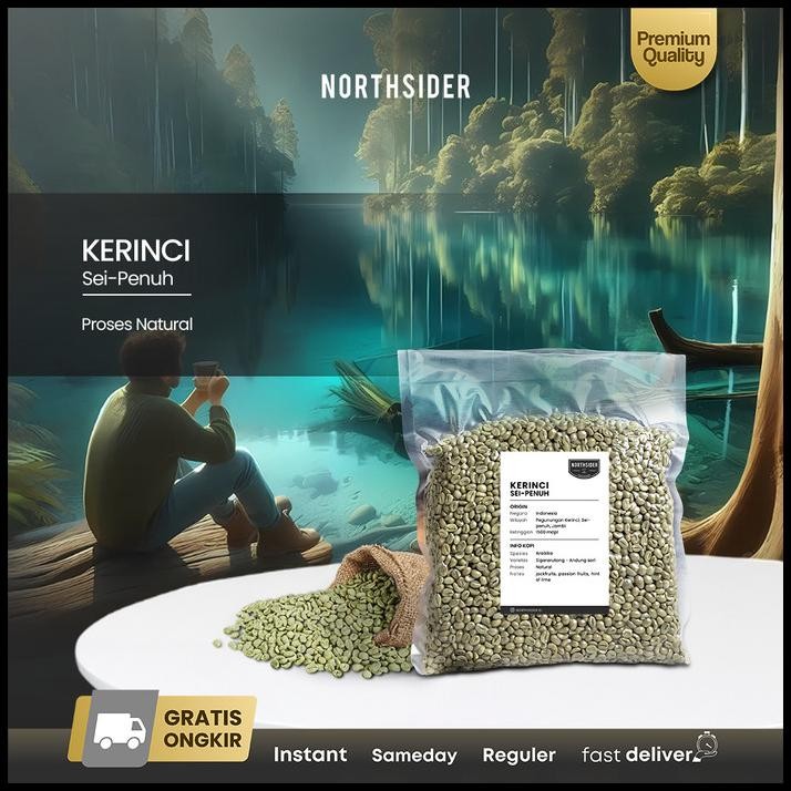 

Green Bean Kopi Arabika Kerinci Sei-Penuh Natural Coffee - Biji Kopi Mentah
