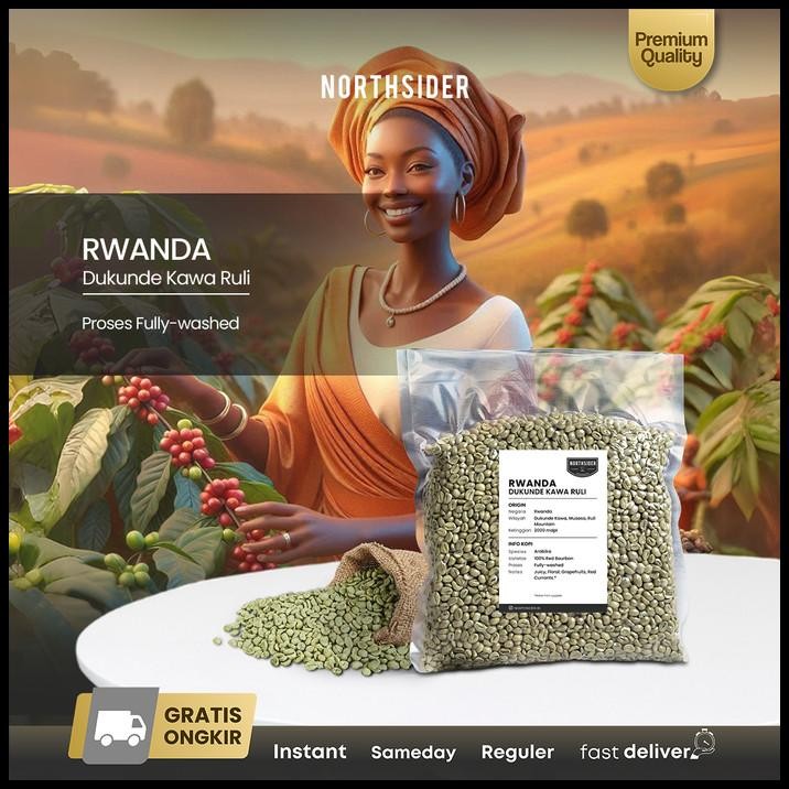 

Green Bean Arabika Rwanda Dukunde Kawa Fully-Washed - Biji Kopi Mentah