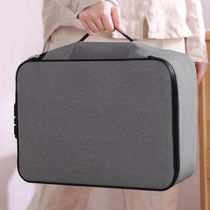 

TERMURAH TAS DOKUMEN TEMPAT PENYIMPANAN FILE TRAVEL BAG DOCUMENT STORAGE BOX DENGAN SECURITY LOCK 3 DIT PAS - MISSBEJO