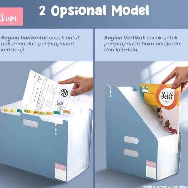 

BEST BAHAN TEBAL STANDING FILE A4/ FILE FOLDER DOCUMENT BAG/ TAS DOKUMEN FILE 13 SEKAT