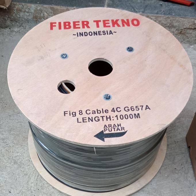 DROPCORE 4 CORE FIG 8 1000 METER MERK FIBER TEKNO