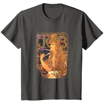 Kaos Ilustrasi Wanita Alphonse Mucha JOB Art Nouveau Vintage |rEiSyYDB|