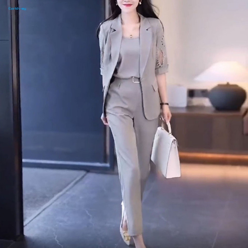 

Setelan Wanita Cor Setelan Formal Wanita Set Setelan Bisnis Wanita 3 Potong Bergaya Rompi Kerah V Celana Harem Sempurna untuk Perjalanan Formal Pembeli Asia Tenggara |F72FCA61|