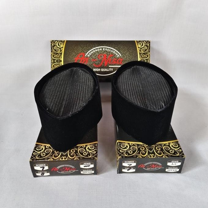 Populer Songkok Peci Kopiah Kopya An-Nisa Full Ac Hitam Premium Fashion 2024