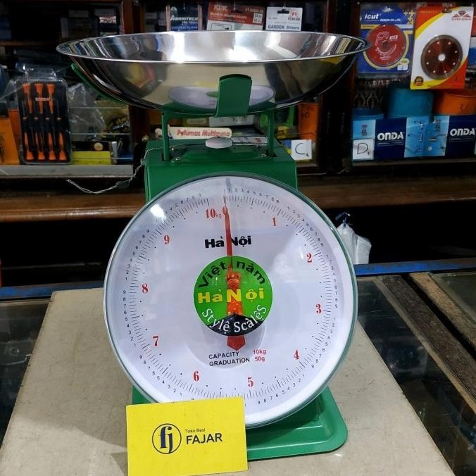 Timbangan Duduk Vietnam 10 Kg / Timbangan Jarum Pegas Model Piring Original Dan Terpercaya