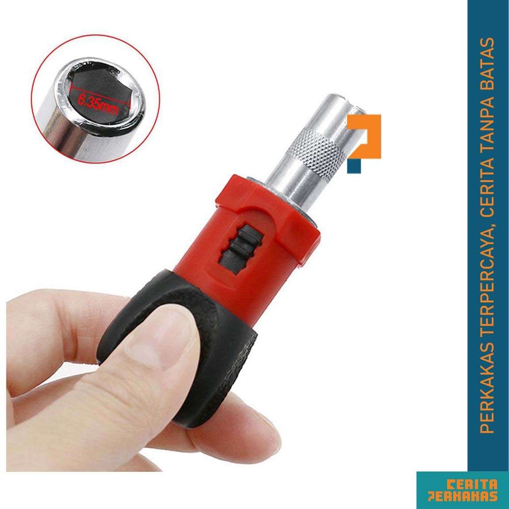 Obeng Kepala Rachet CP / Bolak Balik Screw Driver Reversible Wrench Screwdriver Tools Set Impact