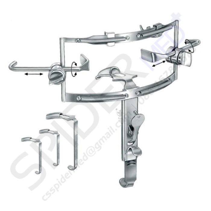 Dingman Mouth Gag Retractor Set / Dingmann Alat Bedah Rongga Mulut