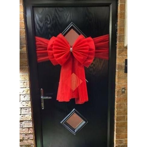 

Pita Natal Tile Besar Hiasan Dekorasi Pintu Rumah Christmas Bow Ribbon