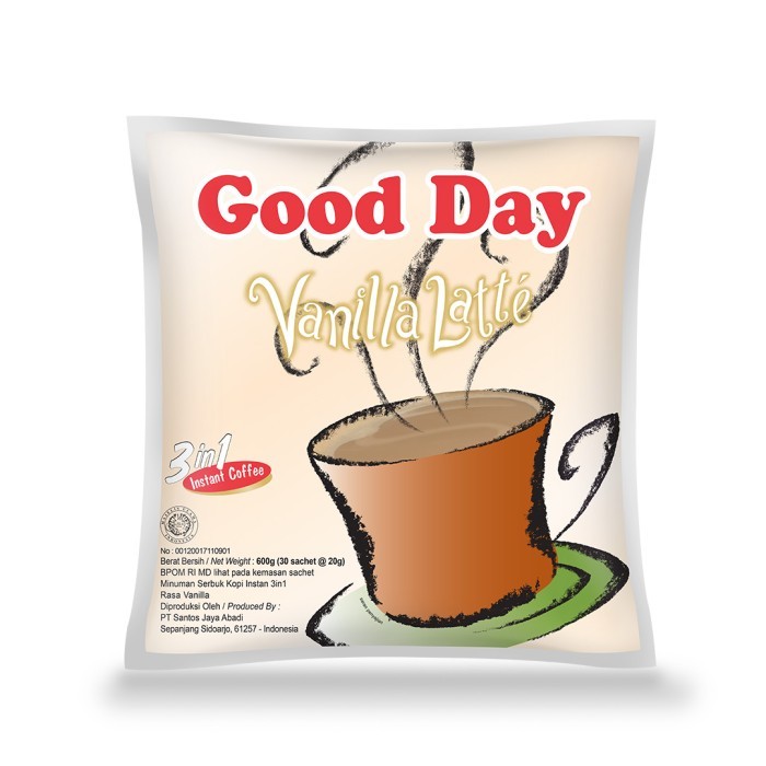 

Cuci Gudang Good Day Vanilla Latte Renteng (50 Sachet@20 Gram)