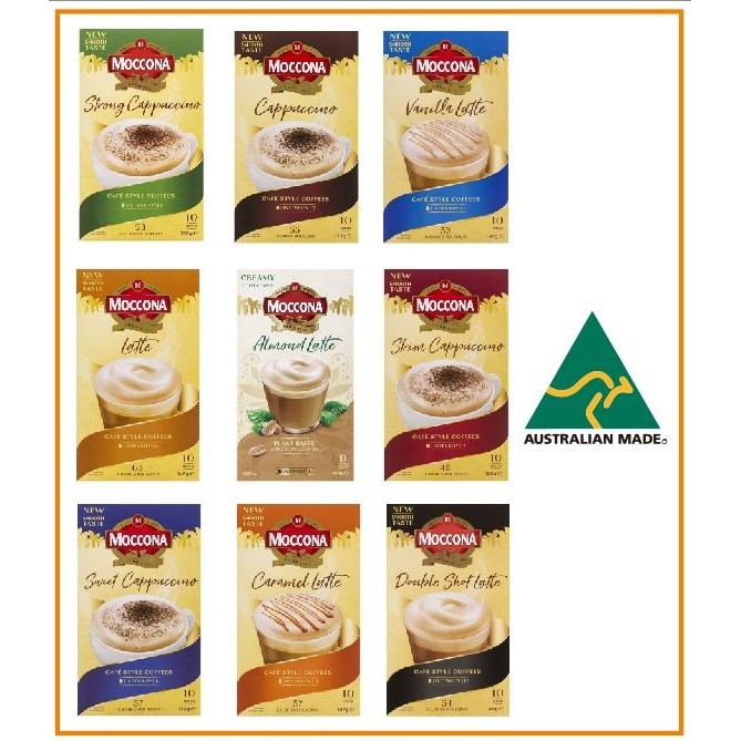 

Best Seller Moccona Coffee Sachet Australia Isi 10/Latte/Vanilla Latte