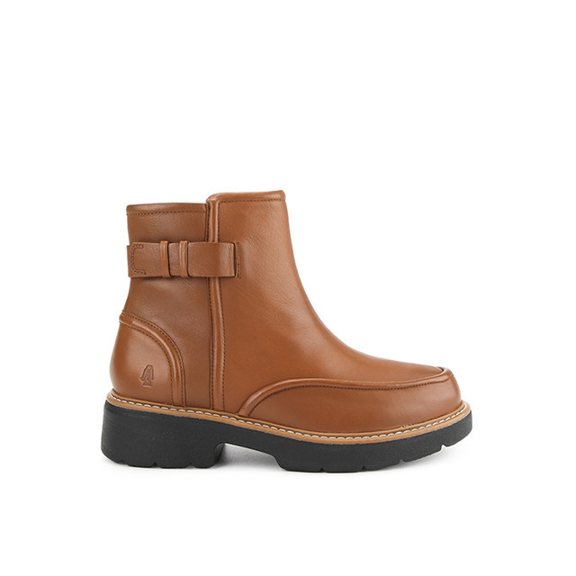 Hush Puppies Boots Wanita Jodie Bootie Cognac Leather