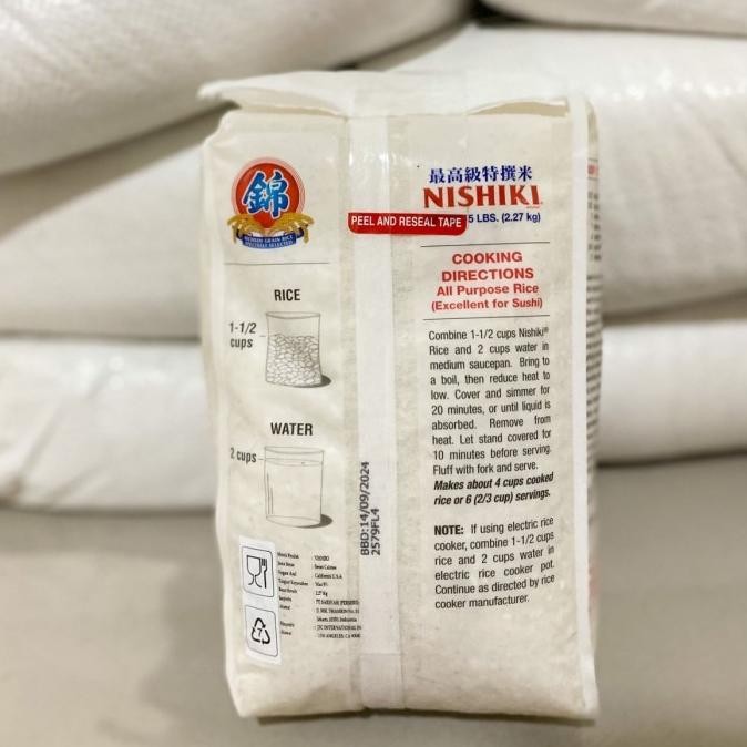 

Beras Jepang Nishiki Premium Grade Rice 2,27 KG Td