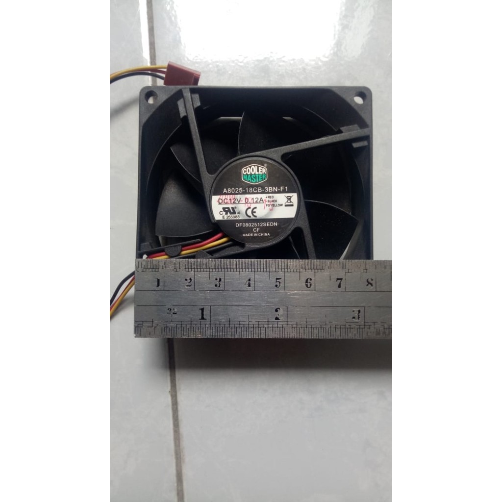 Cooler Master 8Cm Modea8025-18Cb-3Bn-F1, 12V 0.12A, 80X15Mm (80X1.5Cm)