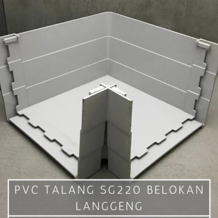 Belokan Siku L Talang Air Pvc Kotak Sg 220 8" 8 Inch