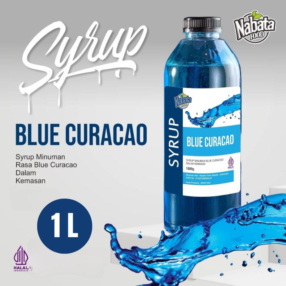 

Sirup Blue Curacao 1 liter Nabata food Syrup Bluecuracao 1000ml
