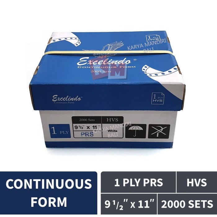 

NEW Kertas Continuous Form 1 Ply PRS Bagi 2 HVS Excelindo 9 1/2 x 11 K1