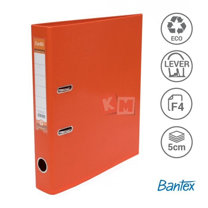 

TERBARU - Ordner Bantex Lever Arch File PP Plastic Folio 5cm Orange 1466-12