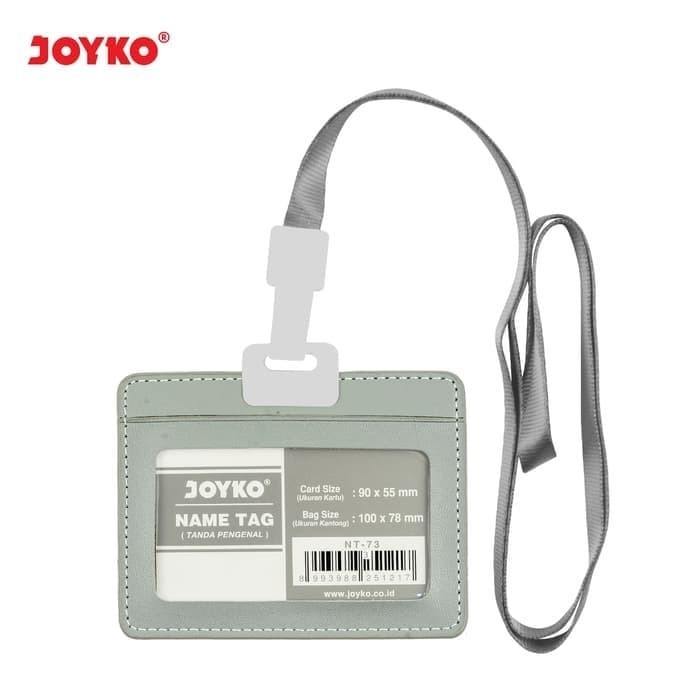 

HARGA DISC - Name Tag ID Card Holder Tempat ID Kulit Landscape Joyko NT-73 Abu-Abu