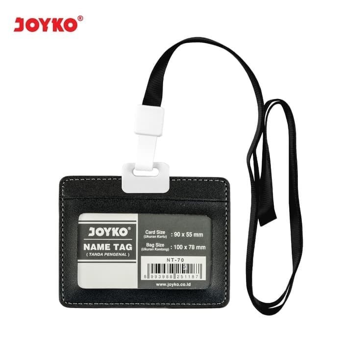 

NEW Name Tag ID Card Holder Tempat ID Kulit Landscape Joyko NT-70 Hitam