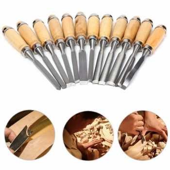 

Ginflash Set Pisau Ukir Pahat Kayu 12in1 Wood Carving Chisel Knife