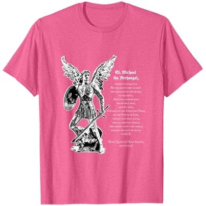 Doa Kepada St. Michael Sang Malaikat Agung Cetak T-Shirt Kristen |lAgm42A1|