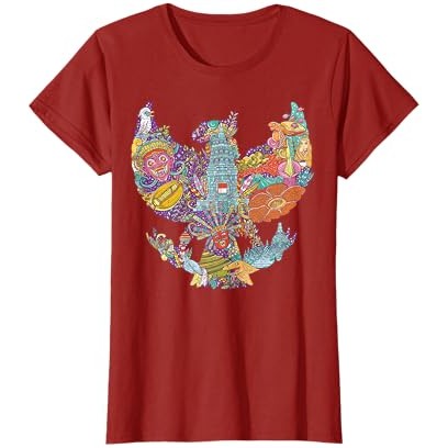 Kaos Souvenir Liburan Garuda Jakarta Bali Travel Asia Indonesia |vDKsePOL|
