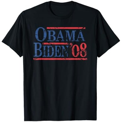 Kaos Vintage Barack Obama Joe Biden 2008 |W134N6Bc|