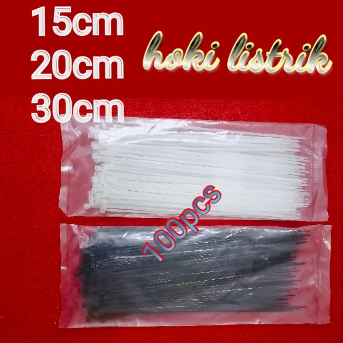 

TERBARU - KABEL TIS / CABLE TIES 15CM 20CM 30CM HITAM PUTIH / INSULOCK